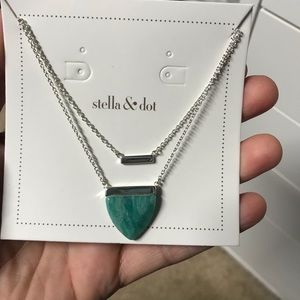 Stella & Dot Triangle Stone Versatile Necklace.